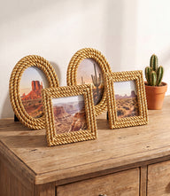 Gold Rope Picture Frames, Set Of 4