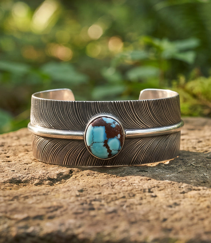 Golden Hill Feather Cuff Bracelet