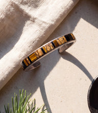 Jasper And Tiger's Eye Inlay Cuff Bracelet