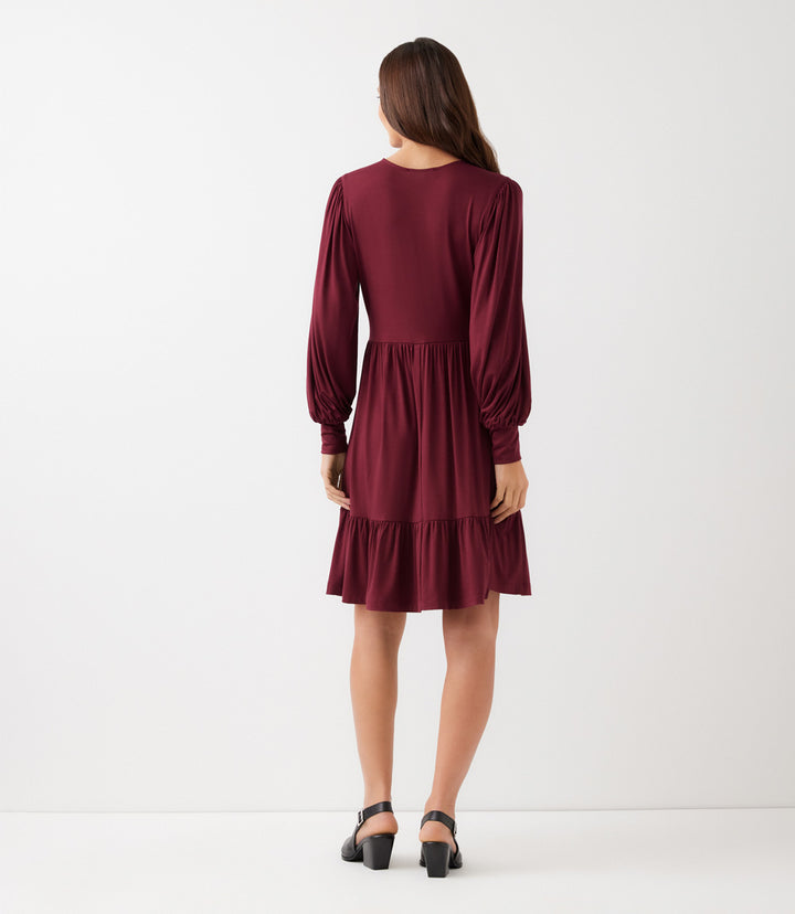 Petite Size Long Sleeve Tiered Dress