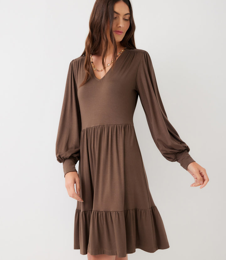 Long Sleeve Tiered Dress