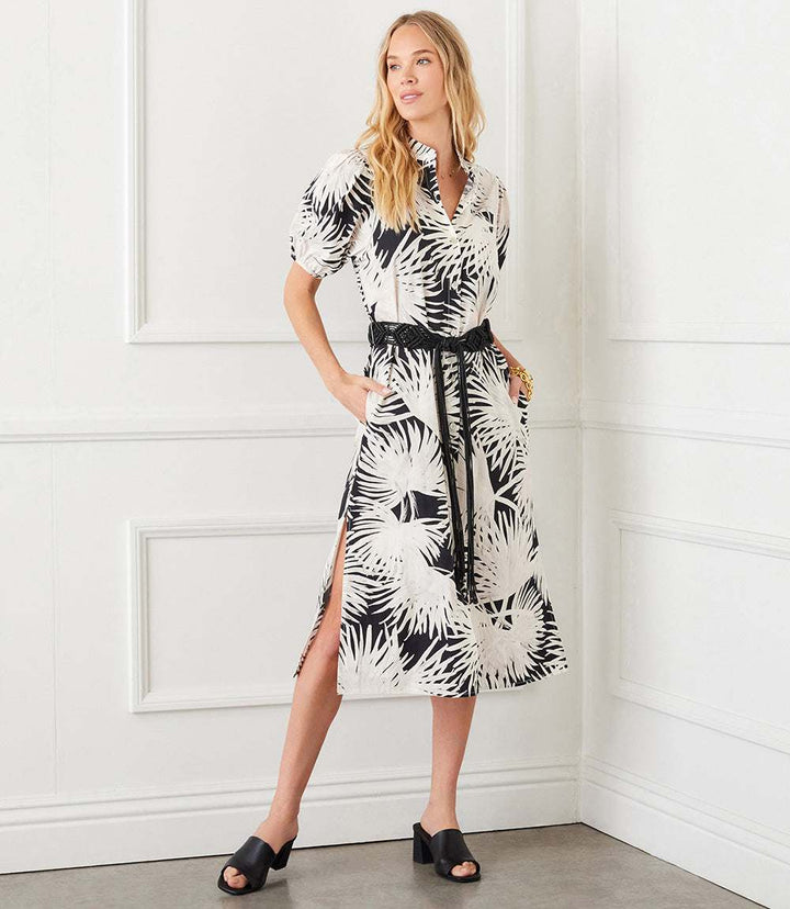 Puff Sleeve Midi Shirtdress