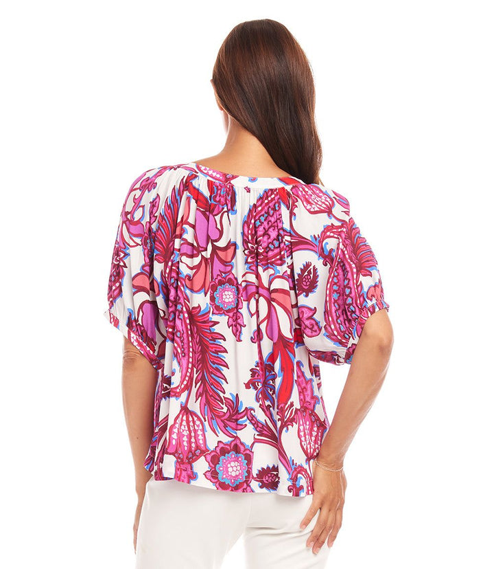 Short Sleeve Peasant Top