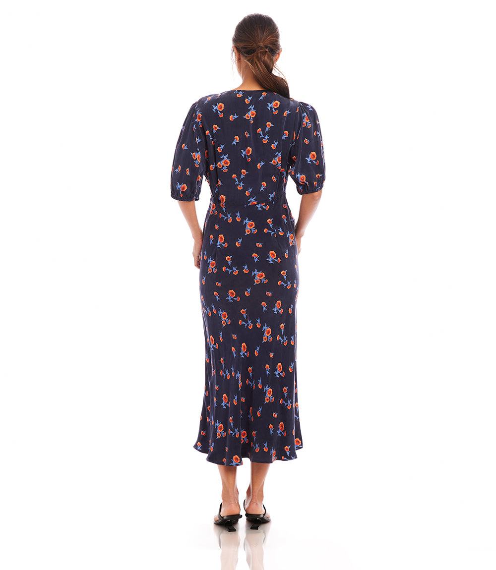 Bias Puff Sleeve Dress