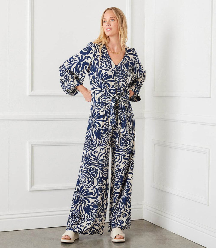 Petite Size Blouson Sleeve Tie Front Top