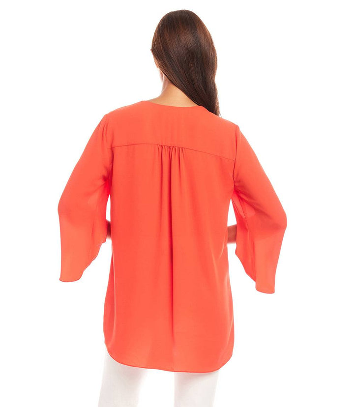 Petite Size Bracelet Sleeve Asymmetric Top