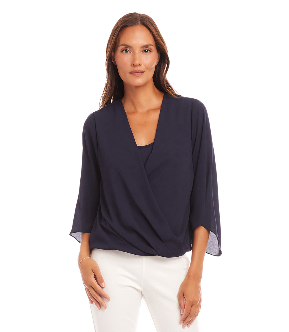 Drape Front Crossover Top
