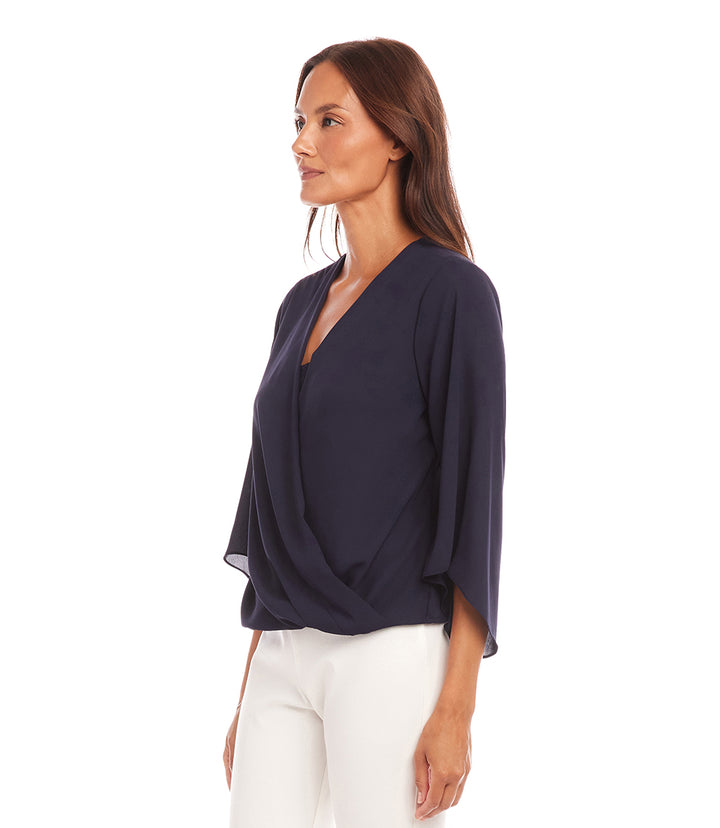 Drape Front Crossover Top