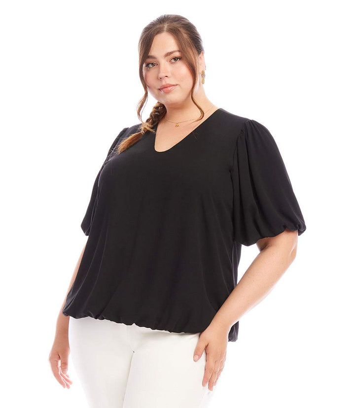 Plus Size Puff Sleeve Top