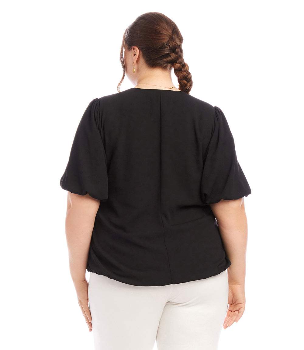 Plus Size Puff Sleeve Top