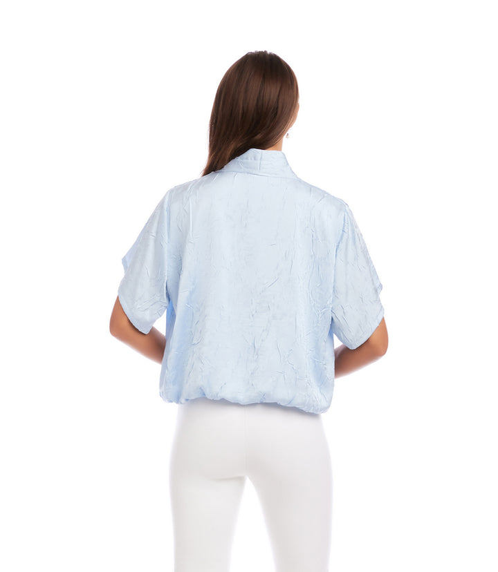 Petite Size Short Sleeve V-Neck Top