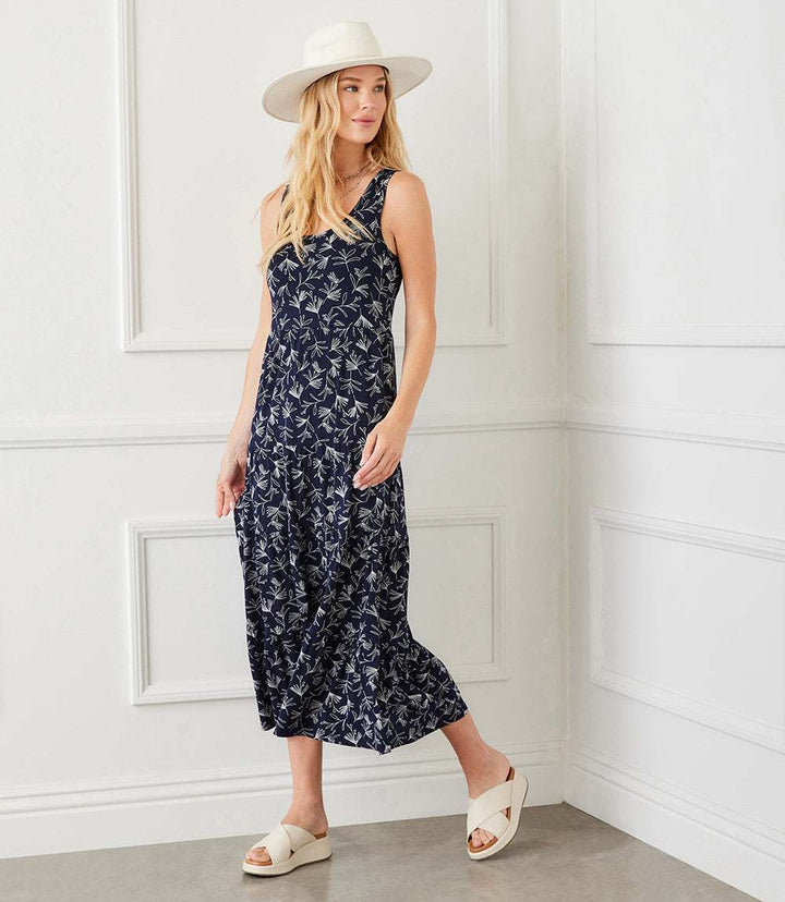 Sleeveless Tiered Midi Dress