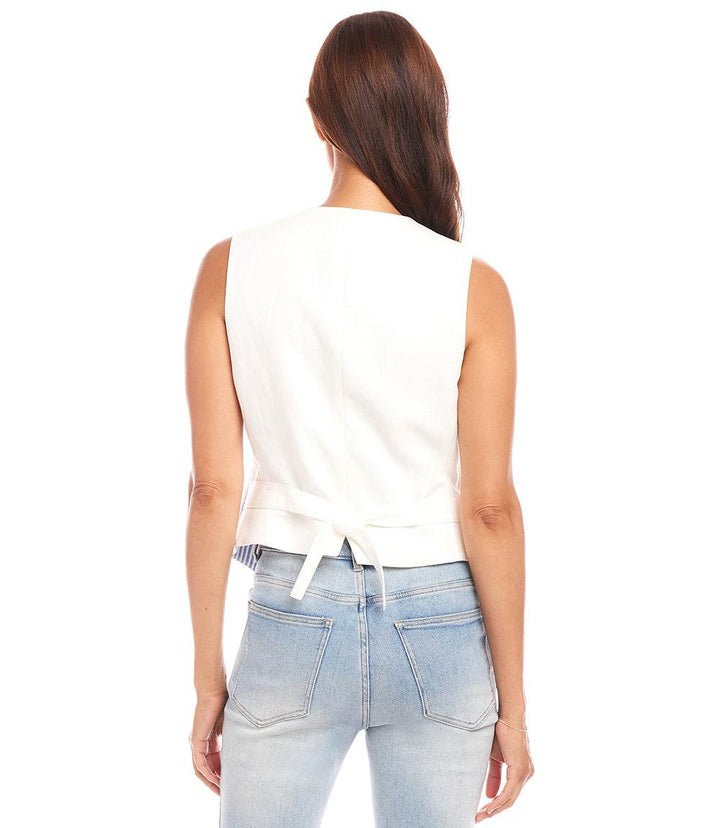 Stripe Button-Up Vest
