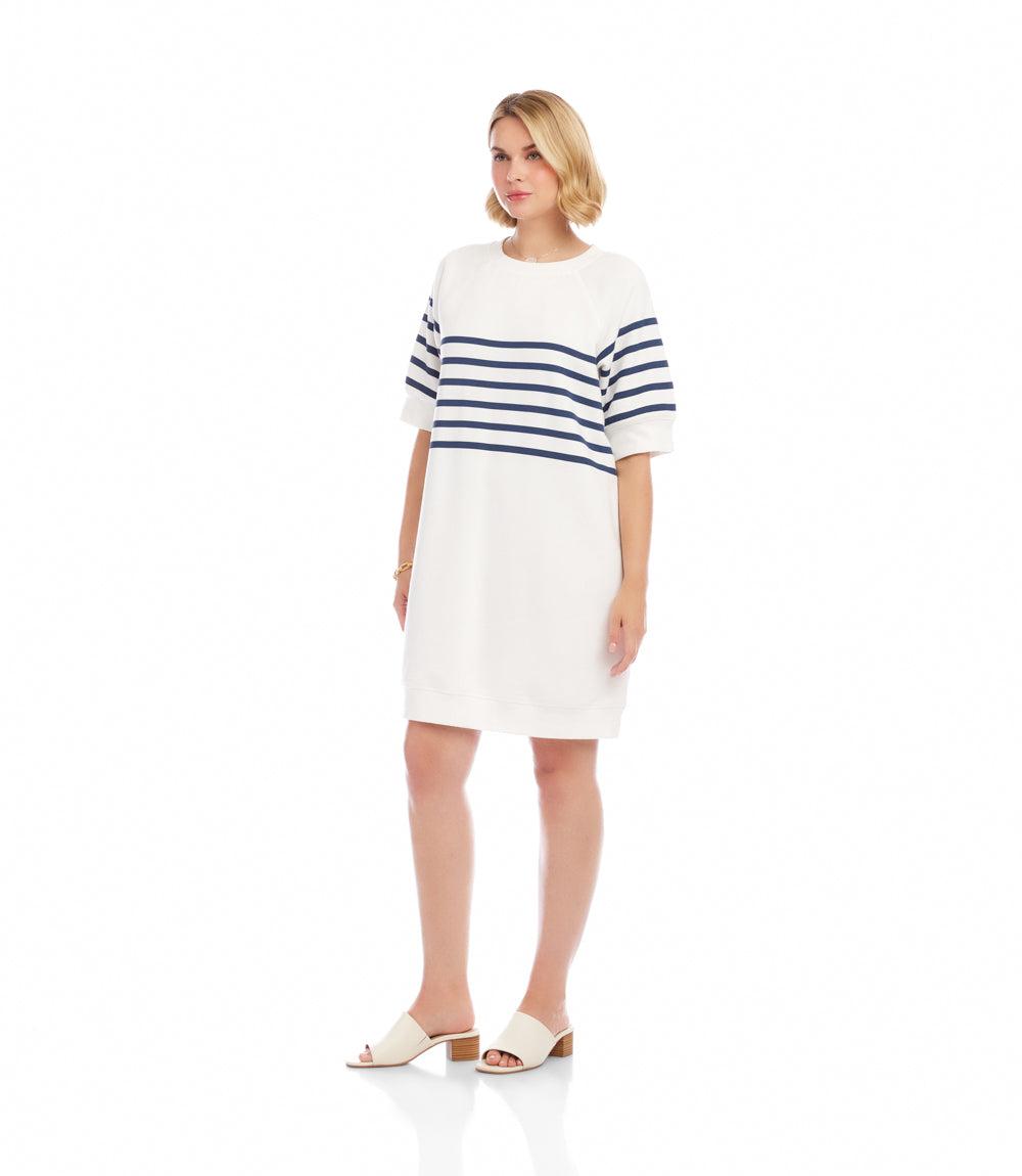 Stripe Raglan Sleeve Dress