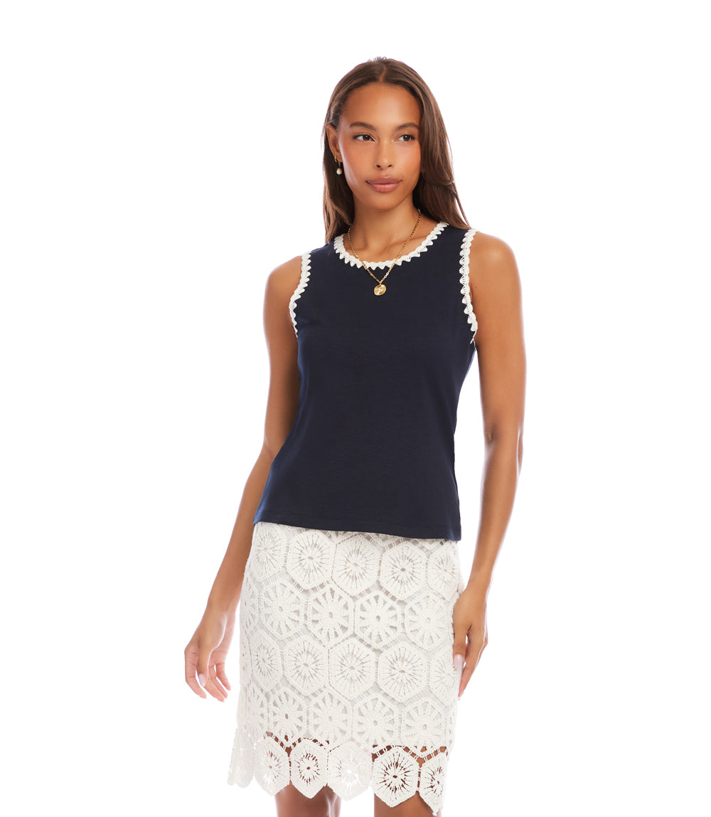 Edge Stitch Contrast Tank