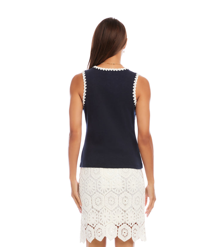 Edge Stitch Contrast Tank