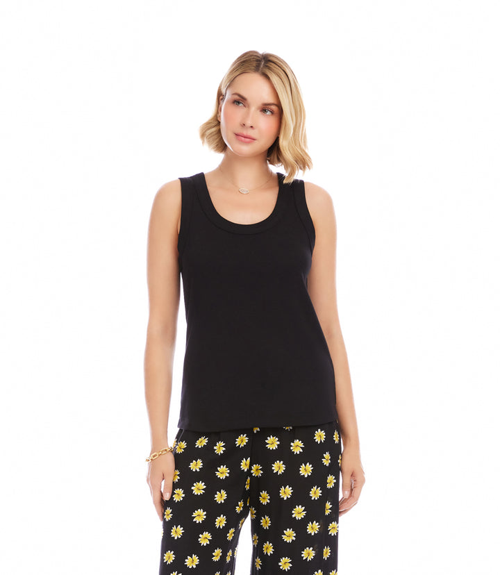 Ribbed Scoop Neck Tank