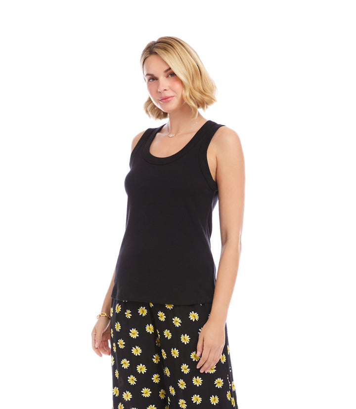 Ribbed Scoop Neck Tank