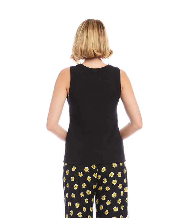 Ribbed Scoop Neck Tank