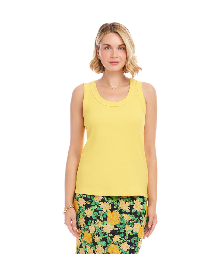 Ribbed Scoop Neck Tank