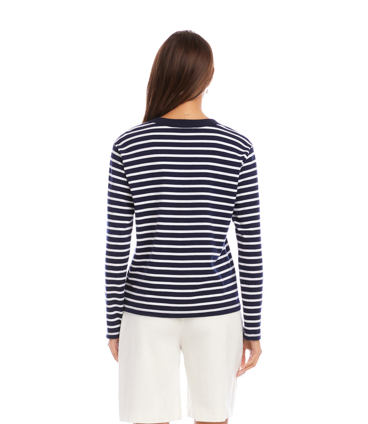 Stripe Long Sleeve Top