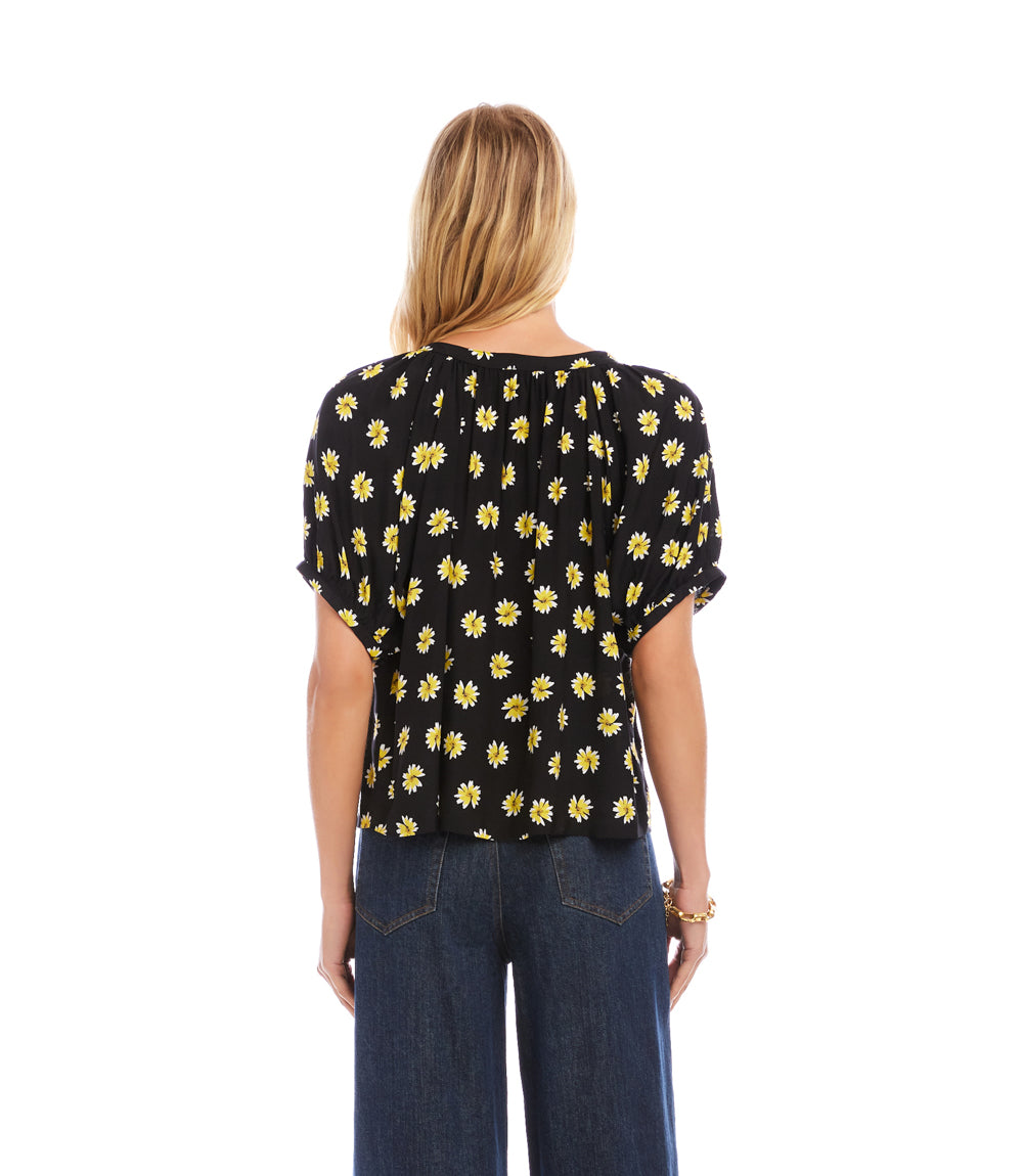 Puff Sleeve Peasant Top