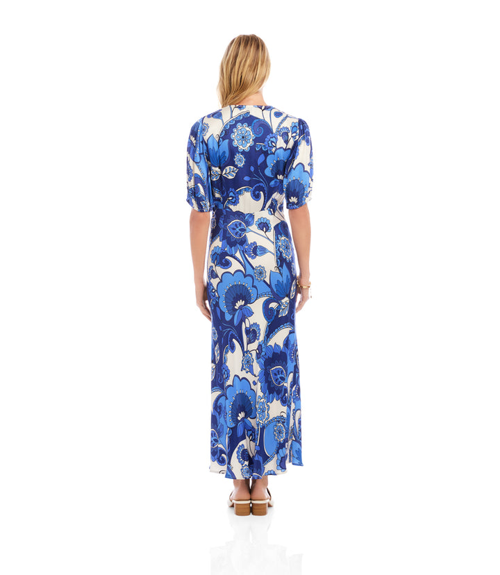 Puff Sleeve Bias Dress