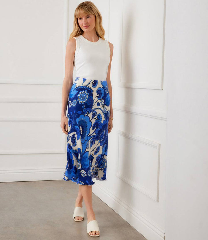 Bias Cut Midi Skirt