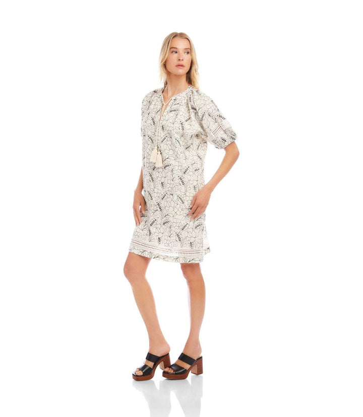 Puff Sleeve Tassel Dress