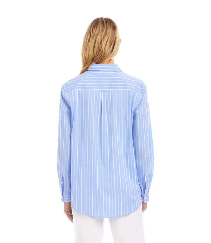Long Sleeve Stripe Button-Up Shirt