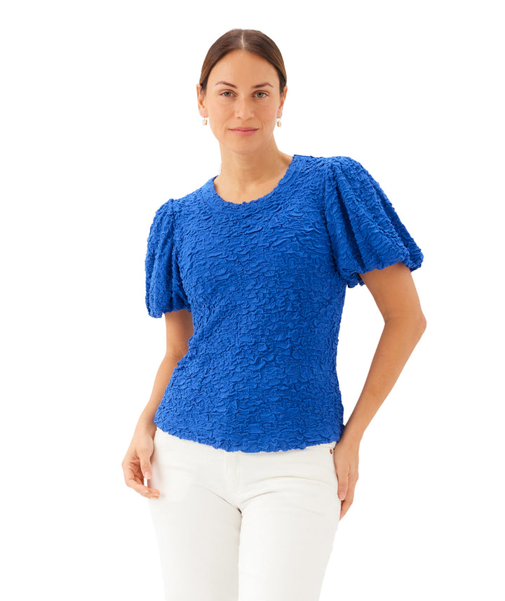 Puff Sleeve Textured Top