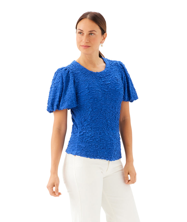 Puff Sleeve Textured Top