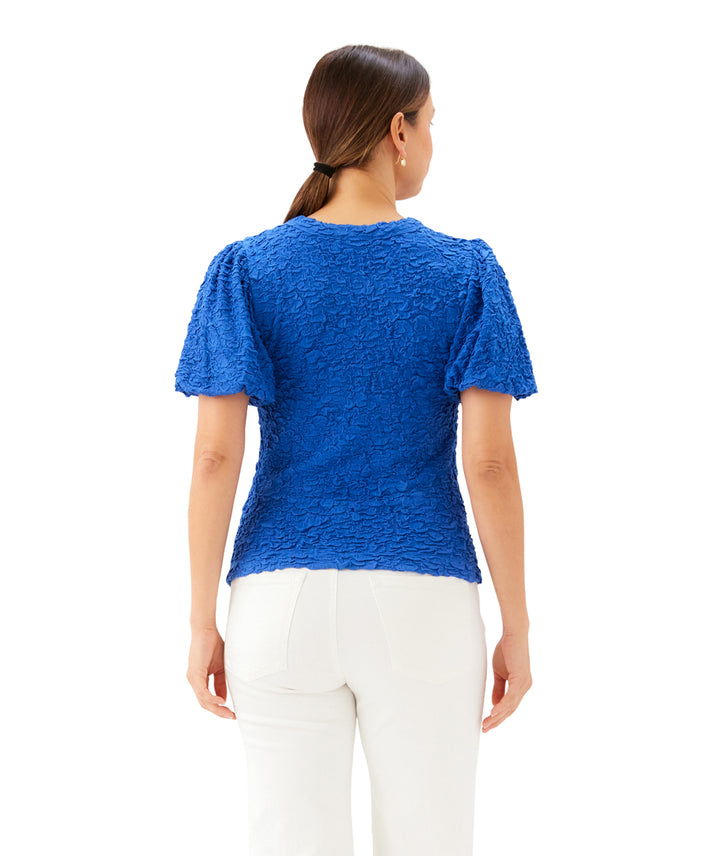 Puff Sleeve Textured Top