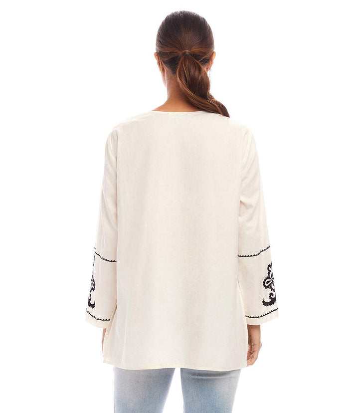 3/4 Sleeve Embroidered Tunic