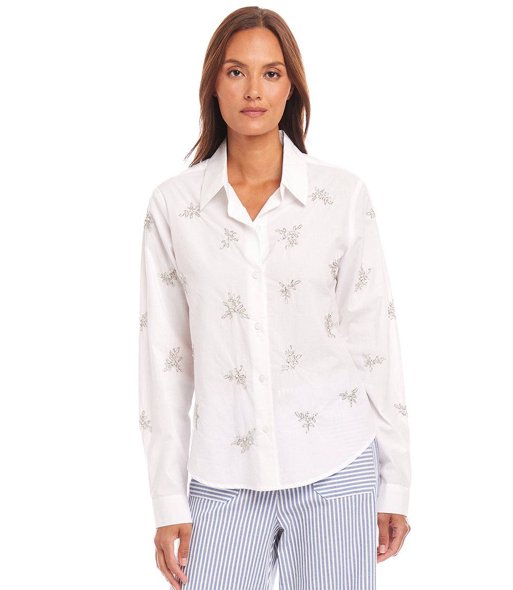 Embellished Button-Up Shirt
