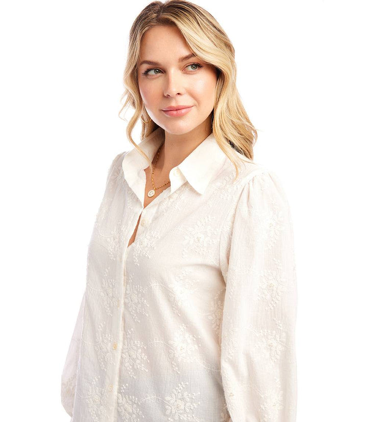 Embellished Puff Sleeve Shirt