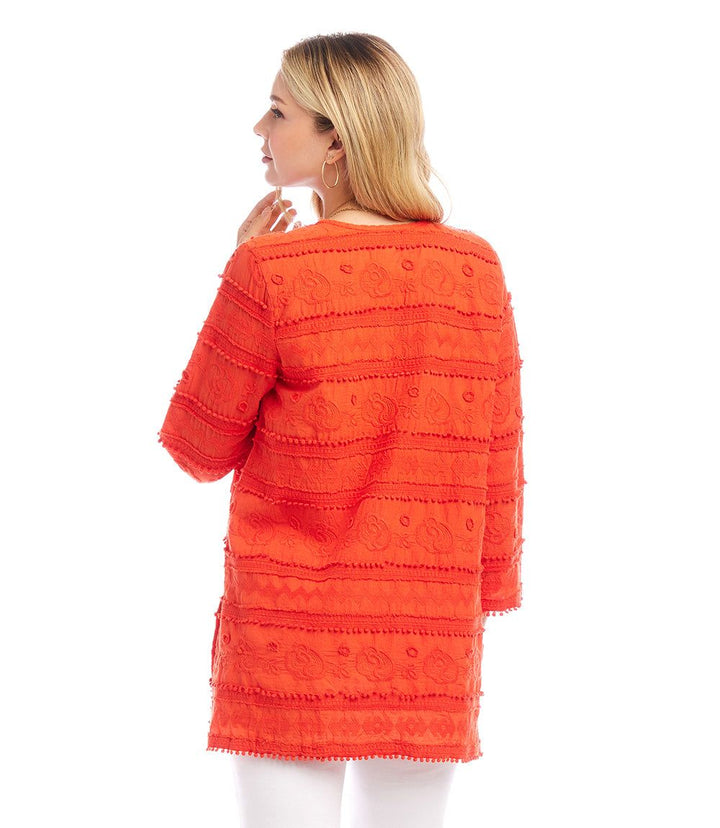 3/4 Sleeve Embroidered Tunic