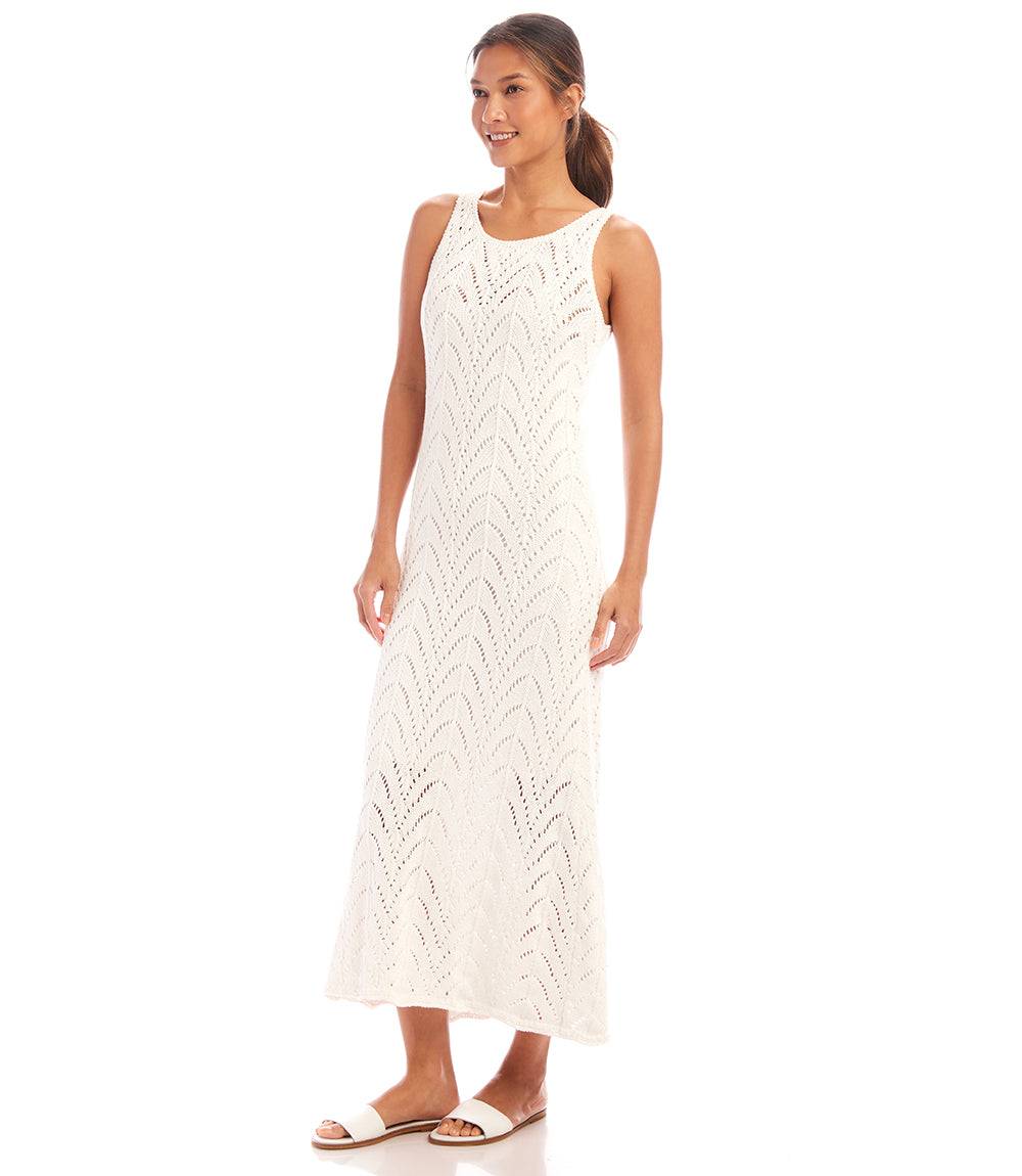 Sleeveless Crochet Midi Dress