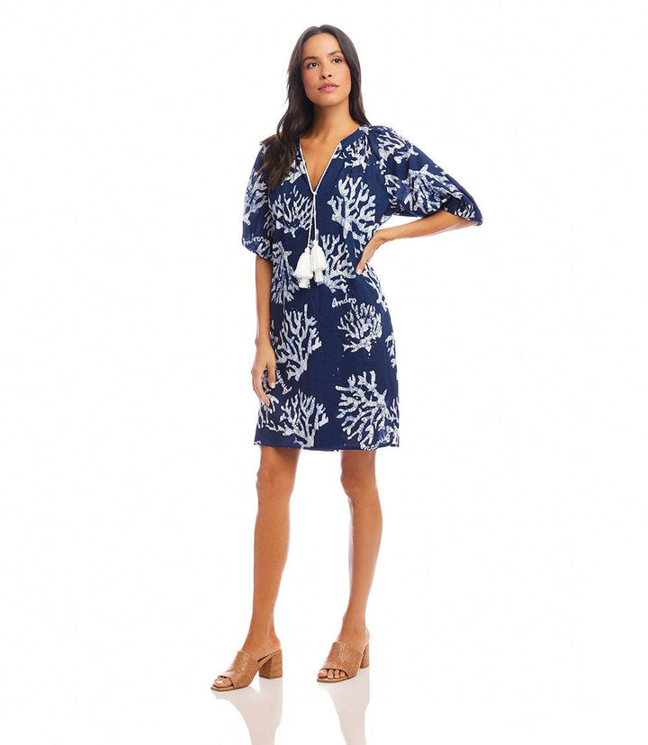 Puff Sleeve Tassel Dress