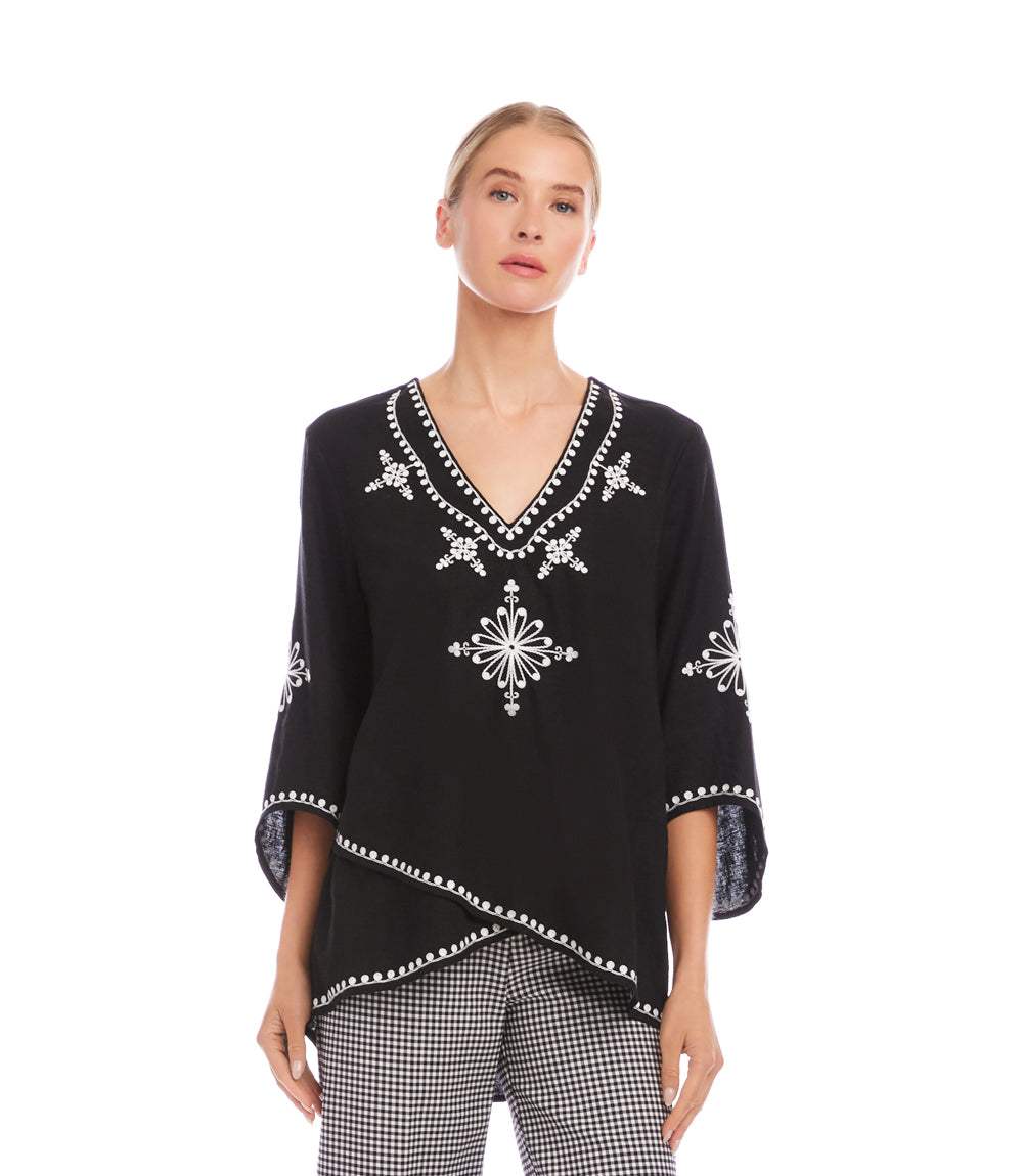 トップス ORIMI 23SS HAND EMBROIDERY CROSS TOP OREGON TOP - WHITE