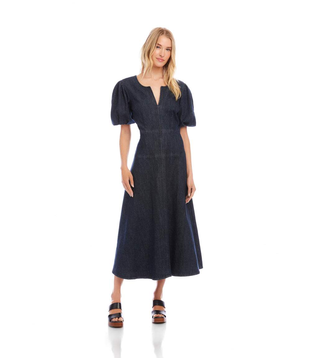 karen kane denim dress Puff Sleeve Midi Collection_Summer Stunner Chiffon Maxi Dress To maintain its breezy Buy Novo Dark Brown Size:42 (FR)