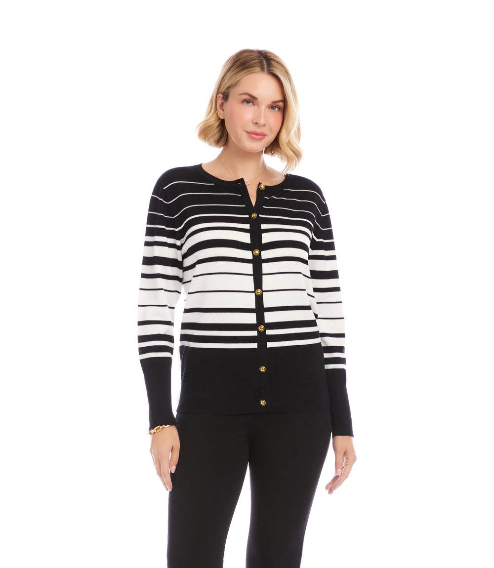 Stripe Cardigan Sweater