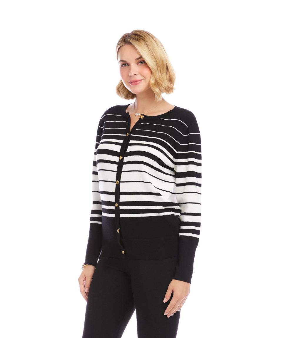 Stripe Cardigan Sweater