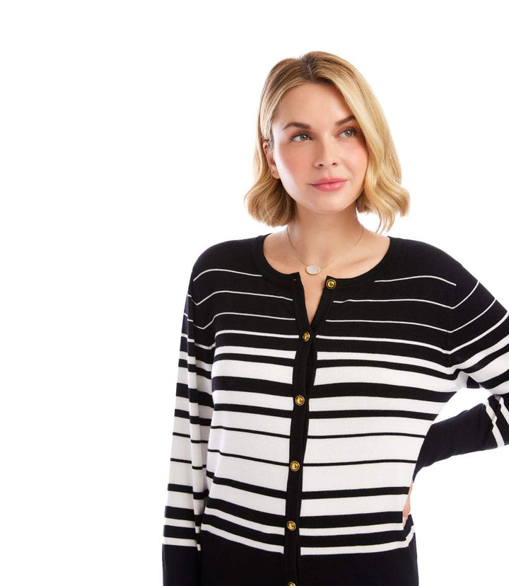 Stripe Cardigan Sweater