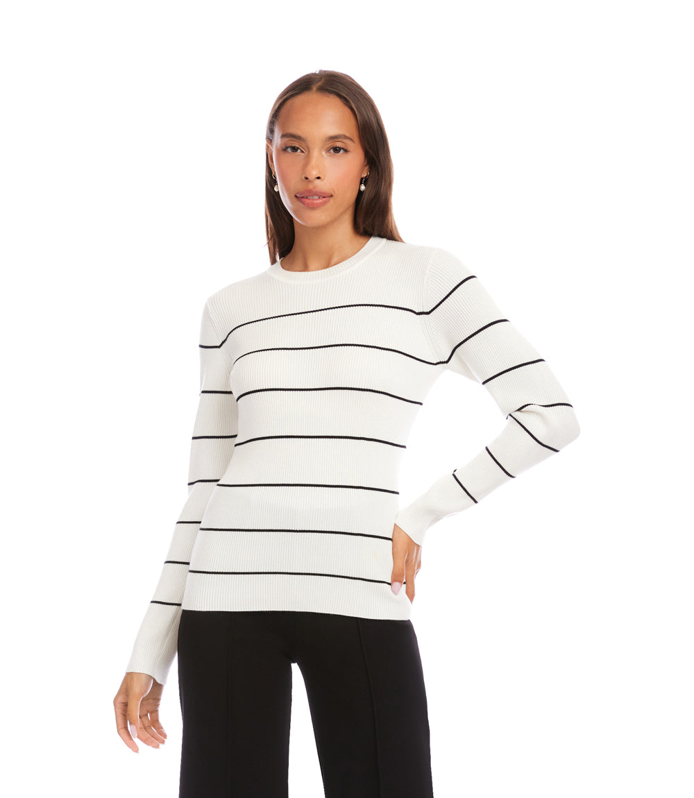 Stripe Ribbed Sweater