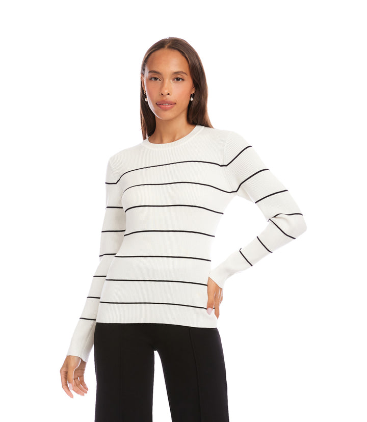 Stripe Ribbed Sweater
