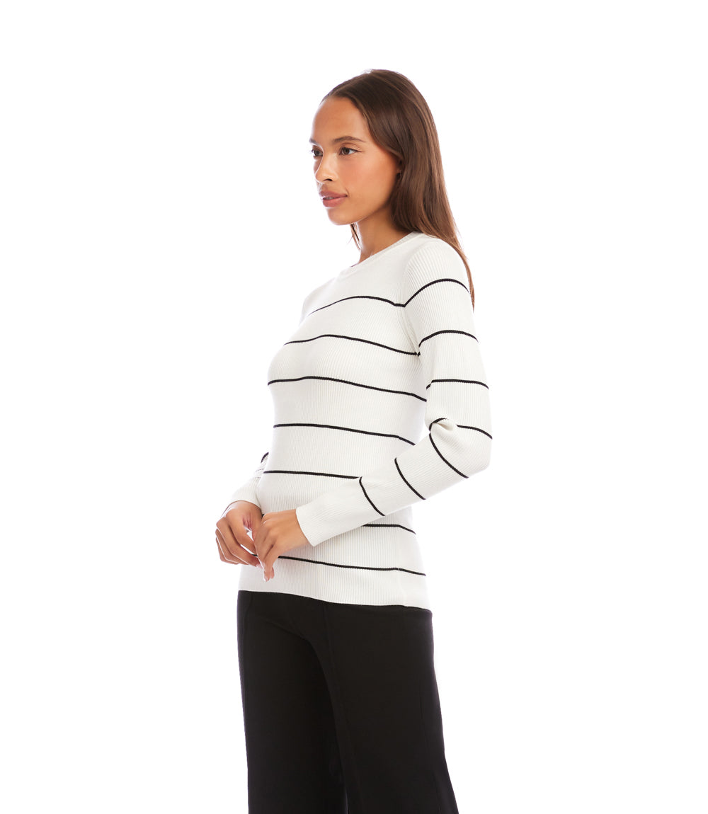 Stripe Ribbed Sweater