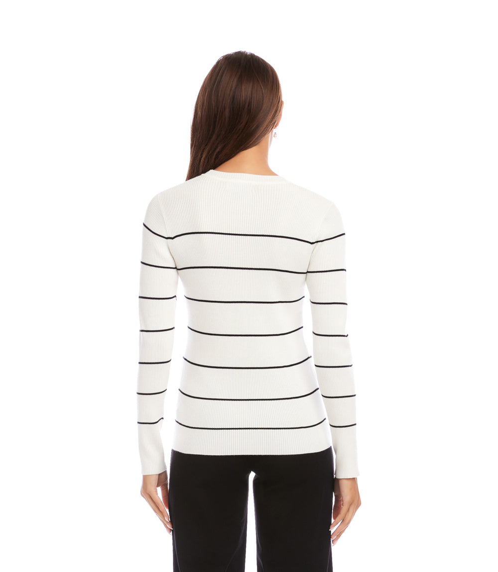 Stripe Ribbed Sweater