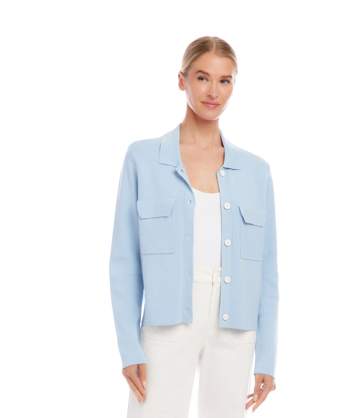 Collared Sweater Jacket