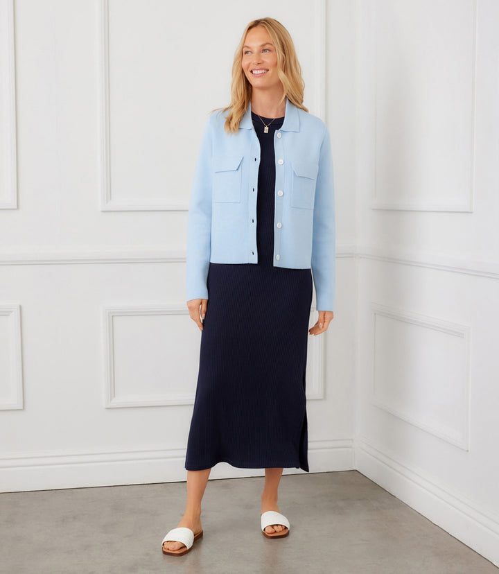 Collared Sweater Jacket